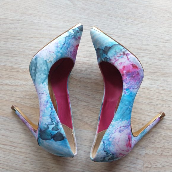 Ted Baker London Satin Luceey High Heel Pump Shoes - Picture 7 of 12